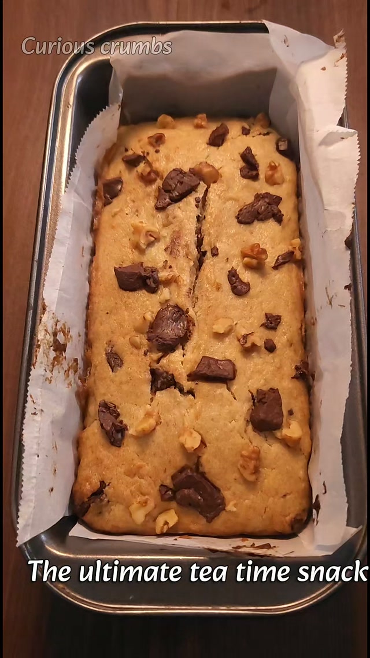 Banana loaf with chocolate chunks